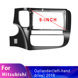 Cadre d'<span class=keywords><strong>autoradio</strong></span> Podofo 9 "<span class=keywords><strong>2</strong></span> <span class=keywords><strong>Din</strong></span> pour Mitsubishi Outlander (conduite à gauche) 2016-2018 cadre stéréo de voiture accessoires de Fascias de voiture - Product Image 2