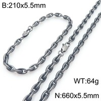 Ensemble de colliers minimalistes polyvalents unisexes en acier inoxydable avec fermoir rectangulaire ovale haut de gamme pour homme