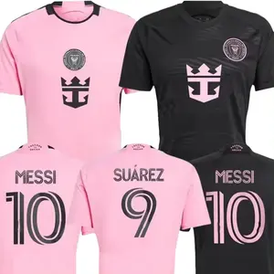 Customized 24-25 Season INTER MIAMI MESSI Soccer Jersey MIAMI Pink Jersey Argentina Uniforms Soccerwear Kit Football T-shirt