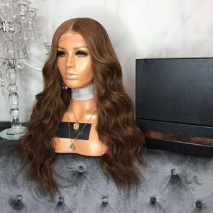 Faux cuir chevelu luxueux de qualité supérieure, couleur brun coréen ondulé, jungle japonaise Remy, 1 pièce - Product Image 3