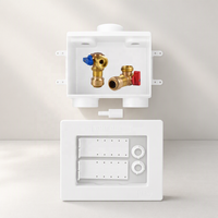 Boîte de sortie pour lave-linge CUPC avec vannes connectées, raccord rapide 1/2 pouce x 3/4 pouce MHT