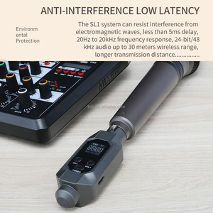 TNH-Transmisor y receptor inalámbrico con cable a Xlr, sistema de micrófono inalámbrico UHF <span class=keywords><strong>para</strong></span> mezclador de audio, <span class=keywords><strong>bajo</strong></span> de guitarra eléctrica - Product Image 4