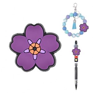 New Silicone tiêu cự Bead cho bút trang trí bóng chày mẹ tiêu cự hạt tiêu cự Silicone hạt cho <span class=keywords><strong>Keychain</strong></span> làm - Product Image 3