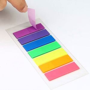 1 paquet de 140 feuilles de notes autocollantes transparentes en PET, marque-pages, bloc-notes, index, papeterie - Product Image 6