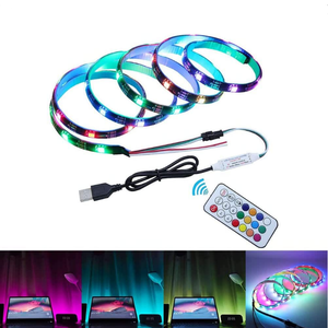 WS2812 WS2812B DC5V 30Leds/m Programlanabilir RGB IC Led Şerit Işık, RF21Keys Uzaktan Kumanda ile - Product Image 4