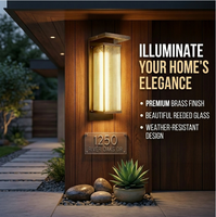 Applique murale solaire extérieure tout en cuivre, idéale pour les entrées de villas et les terrasses, éclairage de jardin, balcon et cour de style minimaliste