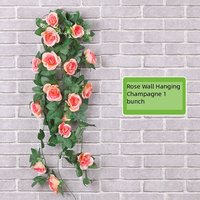 Vigne rose artificielle de couleur et de longueur personnalisées pour la décoration créative de plafonds muraux et de voûtes de roses