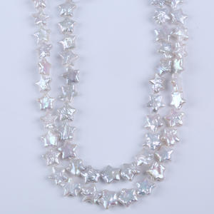 Natural 10-12mm Freshwater Baroque Pearl Pentagram White Loose <b>Beads</b> <b>for</b> DIY <b>Bracelet</b> Necklace Semi-Finished Accessory - Product Image 2