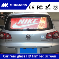 Tam renkli dijital ekran reklam şeffaf Led ekran araba taksi arka pencere teli
