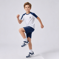 Ensemble de basket-ball respirant 2 pièces, été, 100% polyester, short color block, tenue d'entraînement, pour jeunes