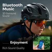 Casque intelligent avec caméra anti-vibration 1080P, télécommande, feu arrière, batterie remplaçable 1350mAh pour moto/vélo/cyclisme