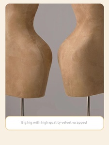 Grande <span class=keywords><strong>taille</strong></span> femme torse Mannequin fibre de verre velours tissu femme robe mannequins grande hanche soutien-gorge support pour Boutique affichage - Product Image 6