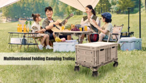 Carretilla de mano plegable para exteriores 3 en 1 con logotipo OEM de mesa, almacenamiento compacto, capacidad de 68KG - Product Image 6