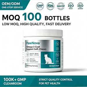 OEM ODM Friandises à mâcher pour chats saveur poulet, supplément d'<span class=keywords><strong>huile</strong></span> <span class=keywords><strong>de</strong></span> <span class=keywords><strong>krill</strong></span> Oméga-3 anti-chute pour l'entretien <span class=keywords><strong>de</strong></span> la peau et du pelage des chats d'intérieur - Product Image 1