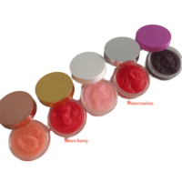Exfoliante Labial de Colágeno y Minerales con Sabor a Durazno y Fresa, Fragancia Natural, Colores a Elegir, Venta al por Mayor, Marca Privada