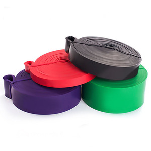 Set di Fasce Elastiche di Resistenza in Latex per Fitness, Yoga, Allenamento in Palestra, con Logo Personalizzato, Nere e Lunghe - Product Image 2