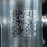 Label Foil Perak Transparan Teknologi Industri dengan Kode QR Kustom, Stiker Transparan untuk Elektronik dan Perangkat Keras Kelas Atas
