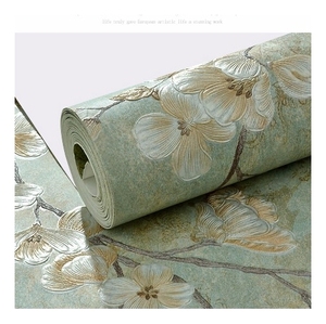 Damas Modern Garden Style PVC 3D Wallpaper Rolls Mejor precio Childlike Pastoral Floral Pattern Interior Living Room Decoration - Product Image 1