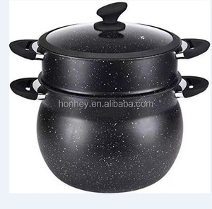 Cuiseur vapeur pour aliments Marbre Noir Antiadhésif Aluminium <span class=keywords><strong>Couscous</strong></span> Vapeur <span class=keywords><strong>Maroc</strong></span> <span class=keywords><strong>Couscous</strong></span> vapeur - Product Image 5