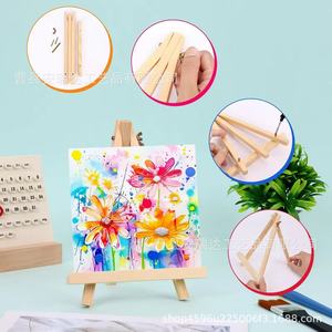 Mini trípode de madera de 9,4 pulgadas y 24 cm, soporte ajustable para teléfono y tableta de escritorio, para manualidades, pintura y almacenamiento - Product Image 2