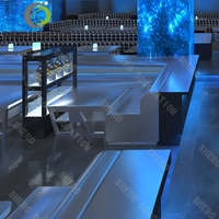 Cyberpunk Night Club VIP 3D Design Bar Restaurant Booth Table Sets Bar Led Club Furniture Display Table/Wine Display Shelf Set