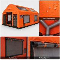 Tente de camping gonflable avec logo personnalisé, 4 à 6 personnes, tissu Oxford 600D, imperméable, 4 saisons, activités de plein air, glamping familial