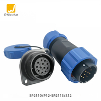 Connecteur d'alimentation circulaire étanche E-Weichat SP21 2/3/4/5/7/9/12 broches IP68 1500V AC