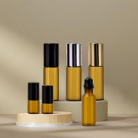 Nouvelles Bouteilles Roll-on en Verre Ambré de 2ml, 3ml, 5ml, 10ml – Tubes de Parfum Vides avec Bille Roulante en Verre pour Huiles Essentielles et Soins de la Peau