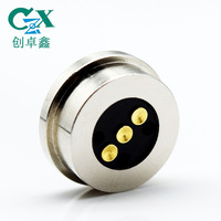 Connecteur de charge magnétique USB 3 broches en cuivre personnalisé pour lampe LED à rail coulissant, lampe d'aromathérapie, PCB d'ambiance IP67