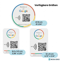 Langlebige PVC NFC RFID Visitenkarten Google Bewertungen Mobile Zahlungsanwendungen für Restaurant Hotel Einzelhandel