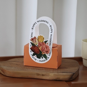 Scatola pieghevole a forma di fiore per matrimonio | Elegante supporto per cioccolato <span class=keywords><strong>e</strong></span> caramelle - Product Image 6