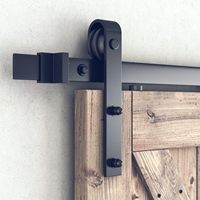 Kit de quincaillerie pour porte de grange de contournement de porte en bois d'armoire coulissante de longueur personnalisée Kit de quincaillerie pour porte de grange coulissante