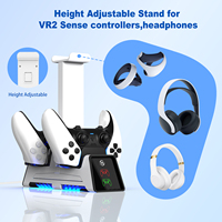 Station de charge pour manettes PlayStation 5 DualSense : Chargeur rapide double pour manettes, support de charge
