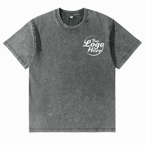 Lot en gros de T-shirts basiques vintage pour hommes, double couture, coton 230g, épaules tombantes - Product Image 3
