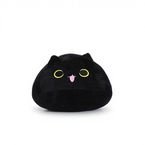 Oreiller et jouet en peluche chat noir de dessin animé, coussin 40 cm, doux pour les filles, <span class=keywords><strong>dortoir</strong></span>, bureau, usage domestique - Product Image 6