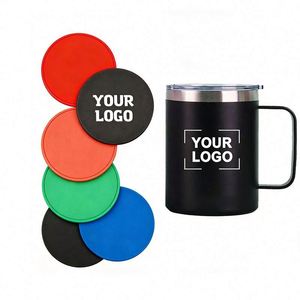 Logo Non-Slip Silicone Drink Coaster Wholesale <b>Bar</b> Hotel Coffee Restaurant Promo Business Gift Silicon Coasters <b>Mat</b> - Product Image 1