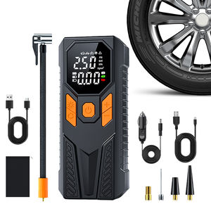 6000mAhデュアル電源ミニポータブルワイヤレス電動カータイヤ空気入れコードレスインフレータブルポンプデジタルタイヤインフレータ - Product Image 1