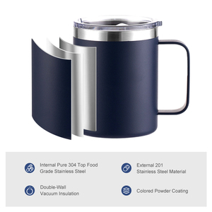 Gobelet de voyage isotherme à double paroi en acier inoxydable Vista 12 oz - Anti-fuite, sans BPA, portable pour boissons chaudes/froides, extérieur - Product Image 5