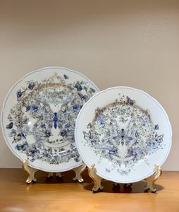 Juego de Vajilla de Porcelana con Diseño de Flores Azules de Lujo, Estilo Europeo Clásico Ecológico, para Uso Doméstico y Hoteles - Product Image 4