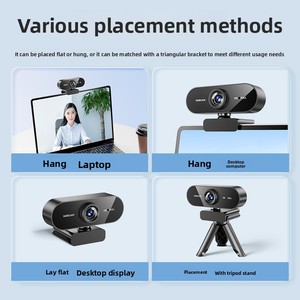 Webcam 1080P pour cours <span class=keywords><strong>en</strong></span> <span class=keywords><strong>ligne</strong></span> avec microphones, caméra universelle USB Plug-and-Play sans pilote pour ordinateur, pour diffusion <span class=keywords><strong>vidéo</strong></span> <span class=keywords><strong>en</strong></span> direct - Product Image 2