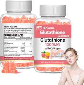 Biokom Glutathion Aufhellende Hautaufhellungs-Gummibärchen Glutathion-Kollagen-Nahrungsergänzungsmittel Kollagen L-Glutathion Gummibärchen - Product Image 1