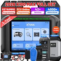 Herramienta de Programación de Llaves de Auto XTOOL X100MAX Kit Completo con Pantalla Táctil de 9.7'', 4G+128G, Batería de 6400mAh, Control Inalámbrico para Todos los Autos