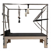 Ensemble de 5 pièces de Reformer Pilates Cadillac en Bois d'Hévéa Durable, Réglable et Portable MJD CC22 – Écologique pour la Santé et le Bien-être à Domicile ou en Studio