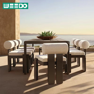 Weedo Hiện Đại Hợp Kim Nhôm Không Thấm Nước Trọng Lượng Nhẹ Bền Ngoài Trời Ăn Uống Ghế Bàn Đệm Cho Biệt Thự Trang Trại Công Viên - Product Image 1