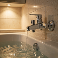 Robinet de baignoire moderne et minimaliste avec eau chaude et froide, en alliage de zinc, avec noyau en céramique, adapté aux salles de bain d'hôtels et d'appartements