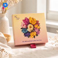Carte d'affirmation de gratitude personnalisée haut de gamme pour journalisation, cartes de gratitude en carton à coins arrondis, écologiques, faible MOQ