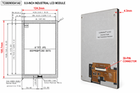 Modul LCD IPS BOE 8.0 Inci 800x1280 800 Nits Kecerahan Tinggi Tertanam MIPI 39 PIN Layar Sentuh PCAP Tablet Tangguh Luar Ruangan