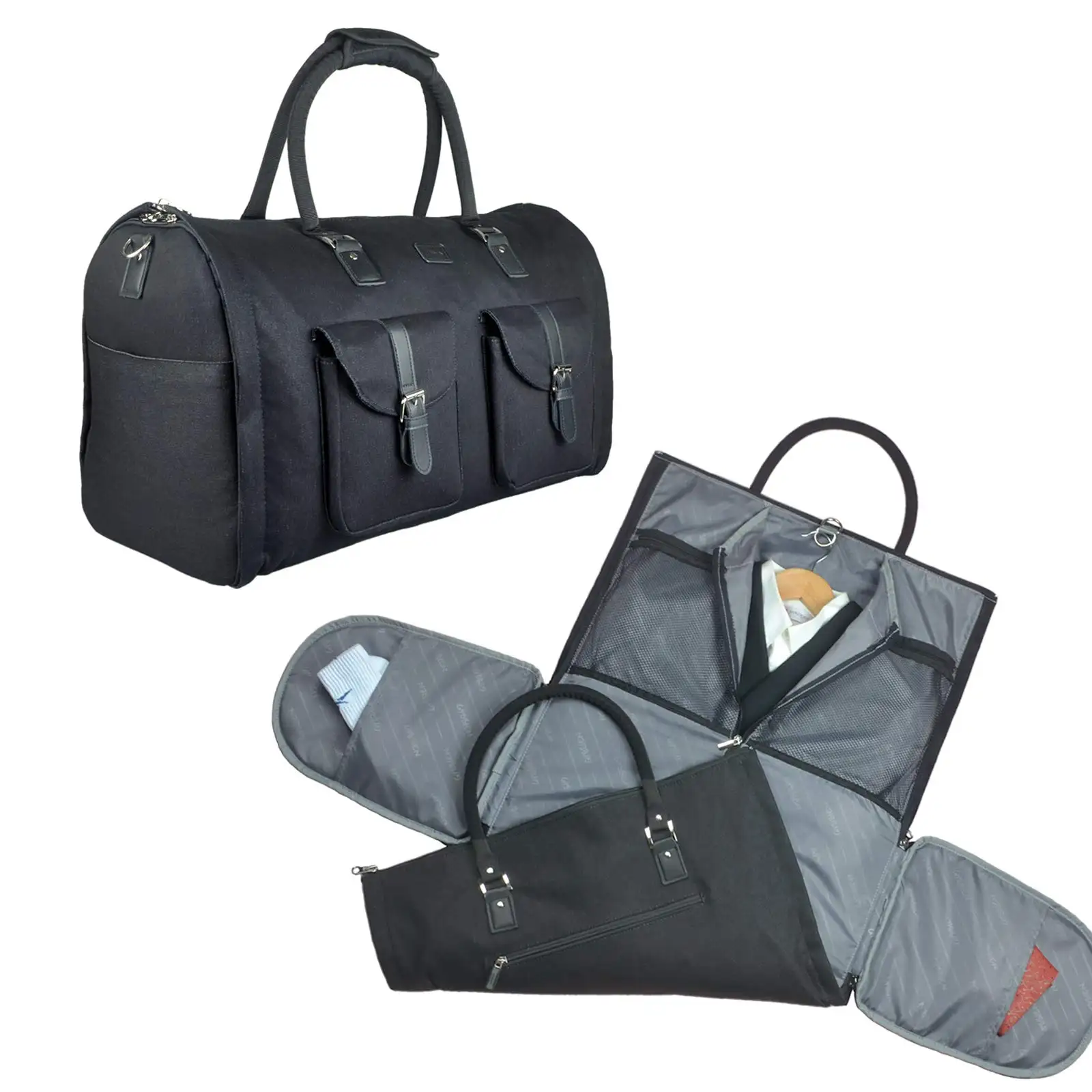 थोक नवीनतम डिजाइन धूल-प्रमाण 2 में 1 परिवर्तनीय यात्रा परिधान बैग बैग बैग बैग में ले जाने के लिए