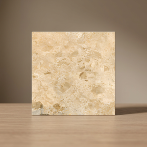 Glamour Beige Glazed Vitrified Porcelain Floor Tiles 600x600mm Polished Marble Look for Apartments - Product Image 1