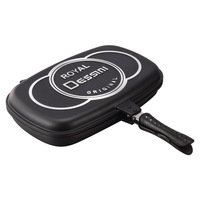 Poêle à griller double face Dessini Premium 36 cm avec revêtement en granit, idéale pour la cuisine gastronomique